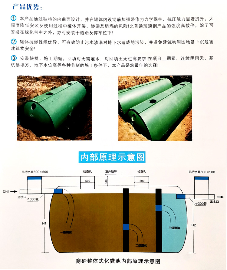 西宁玻璃钢化粪池